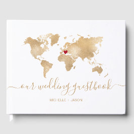 の結婚旅行先パスポート世界地図ありがとう ゲストブック