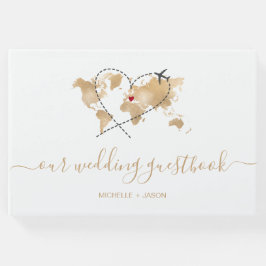 の結婚旅行先パスポート世界地図ありがとう ゲストブック