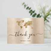 の結婚旅行先パスポート世界地図ありがとう 出欠カード (スタンド正面)