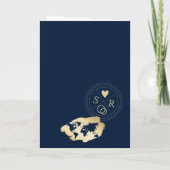 の結婚旅行先パスポート世界地図バルバドス 招待状 (裏面)