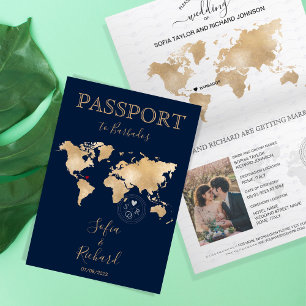 の結婚旅行先パスポート世界地図バルバドス 招待状
