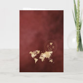 の結婚旅行先パスポート世界地図ブルゴーニュ 招待状 (裏面)