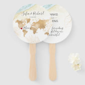 の結婚旅行先パスポート世界地図メキシコ ハンドファン (正面&裏面)