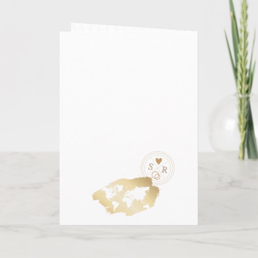の結婚旅行先パスポート世界地図メキシコ 招待状 (裏面)