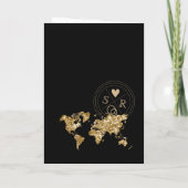 の結婚旅行先パスポート世界地図メキシコ 招待状 (裏面)