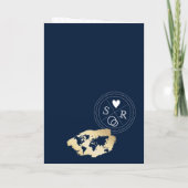 の結婚旅行先パスポート世界地図メキシコ 招待状 (裏面)