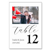 の結婚旅行先フォトテーブル番号カード テーブルナンバー (正面)