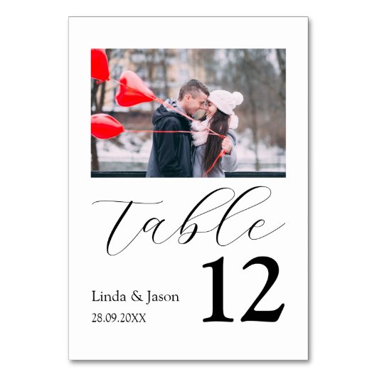 の結婚旅行先フォトテーブル番号カード テーブルナンバー (正面)