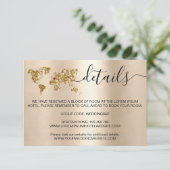 の結婚旅行先Passport World Map詳細 出欠カード (スタンド正面)