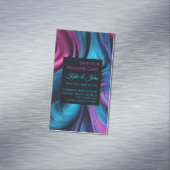 の結婚日モダン付救日 – 青とピンク –  マグネット名刺 (インサイチュ)