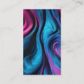 の結婚日モダン付救日 – 青とピンク –  名刺 (裏面)