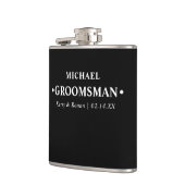 の結婚日付と名前グローマパーソナライズされたン フラスク (左)