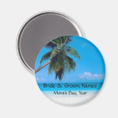 の結婚日付の結婚付いた磁石 マグネット (正面/裏面)