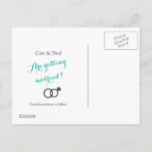 の結婚日付来が白に保存される 案内ポストカード (裏面)