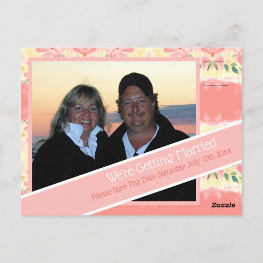 の結婚日付注記 ポストカード (裏面)