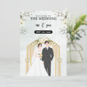 の結婚日付 招待状 (スタンド正面)