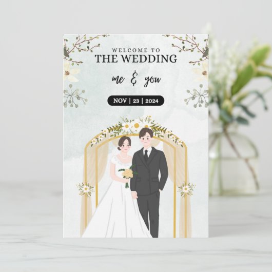 の結婚日付 招待状 (スタンド正面)