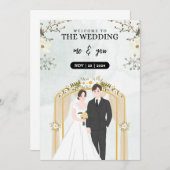 の結婚日付 招待状 (正面/裏面)