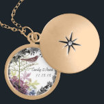 の結婚日付Bride & Groom Anniversaryネックレス ゴールドプレートネックレス<br><div class="desc">Keepsake Necklacesシルバーまたはスターリングシルバーのいずれかを選択</div>