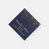 の結婚星の下に日付を保存招待状 スタンダードカクテルナプキン (角)