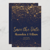 の結婚星の下に日付を保存招待状 セーブザデート (正面/裏面)