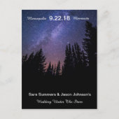 の結婚星の下 – 日付を保存 案内ポストカード (正面)