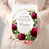 の結婚春チューリエレガントプモダン結婚ス 招待状