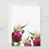 の結婚春チューリエレガントプモダン結婚ス 招待状 (裏面)