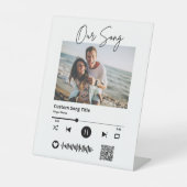 の結婚曲スキャン可能なQRコード 台座サイン (正面)