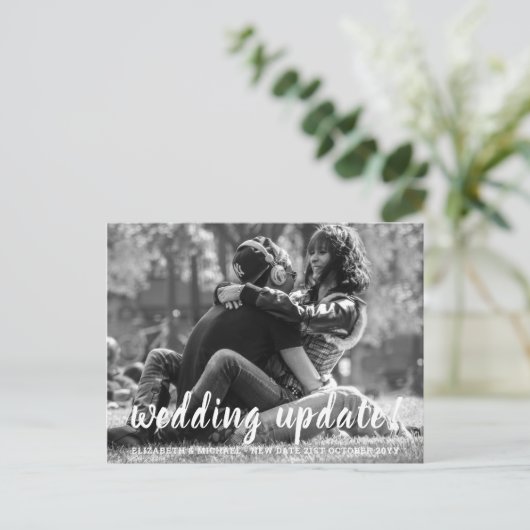の結婚更新の変更レターBUDGET写真結婚の ポストカード (スタンド正面)