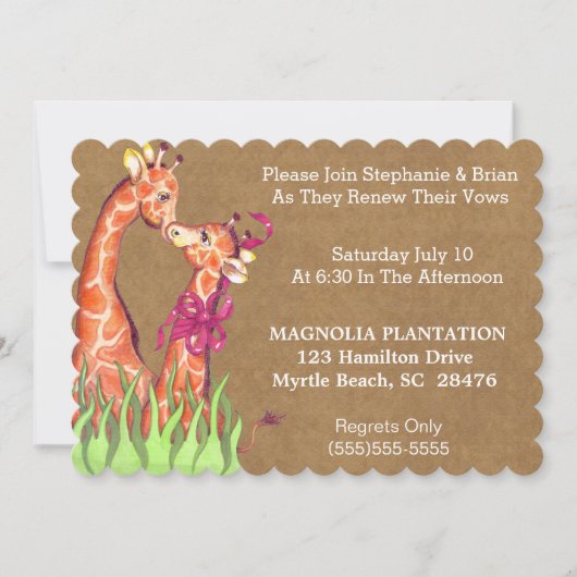 の結婚更新招待状 招待状 (正面)