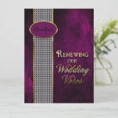 の結婚更新願 – 招待状深い紫 招待状 (スタンド正面)
