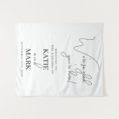 の結婚書つる道白黒披露宴 タペストリー (正面(横))