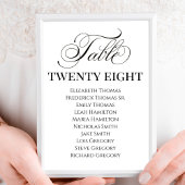 の結婚書エレガント跡スクリプトテーブル番号