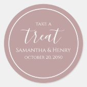 の結婚書シンプル道台本が暗い赤面を扱う ラウンドシール (正面)