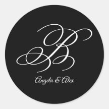 の結婚書ファンシー文字Bモノグラム