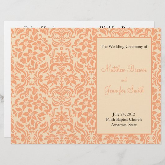 の結婚服務命令プログラム (正面/裏面)