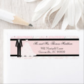 の結婚服装のパーソナライズされた住所 シール (インサイチュ)