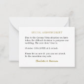 の結婚期日の変更 ノートカード (正面)