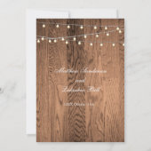 の結婚木の素朴妖精の灯 招待状 (裏面)