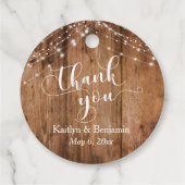 の結婚木材と光の素朴弦に感謝 フェイバータグ (裏面)