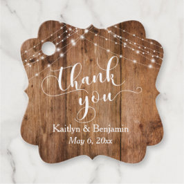 の結婚木材と光の素朴弦に感謝 フェイバータグ