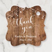 の結婚木材と光の素朴弦に感謝 フェイバータグ (裏面)