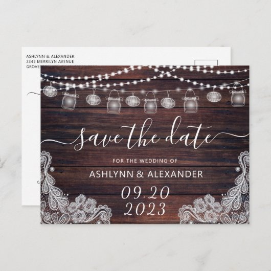 の結婚木素朴工の壺の灯りが日付を除いて ポストカード (正面/裏面)