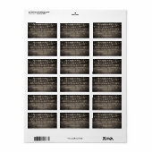 の結婚木素朴弦ライト差出人住所 ラベル (フルシート)