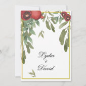 の結婚植物性ボホの緑エレガント園 招待状 (裏面)