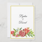 の結婚植物性ボホポメグラエレガントネート 招待状 (裏面)