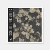 の結婚標準ナプキンシェード金ゴールドとブラック スタンダードカクテルナプキン (正面)