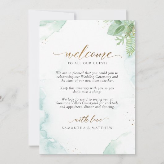 の結婚歓迎とタイムラインカード (裏面)