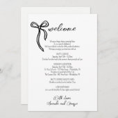 の結婚歓迎の旅程の手弓図解入りの、写真付きの シーズンカード (正面/裏面)